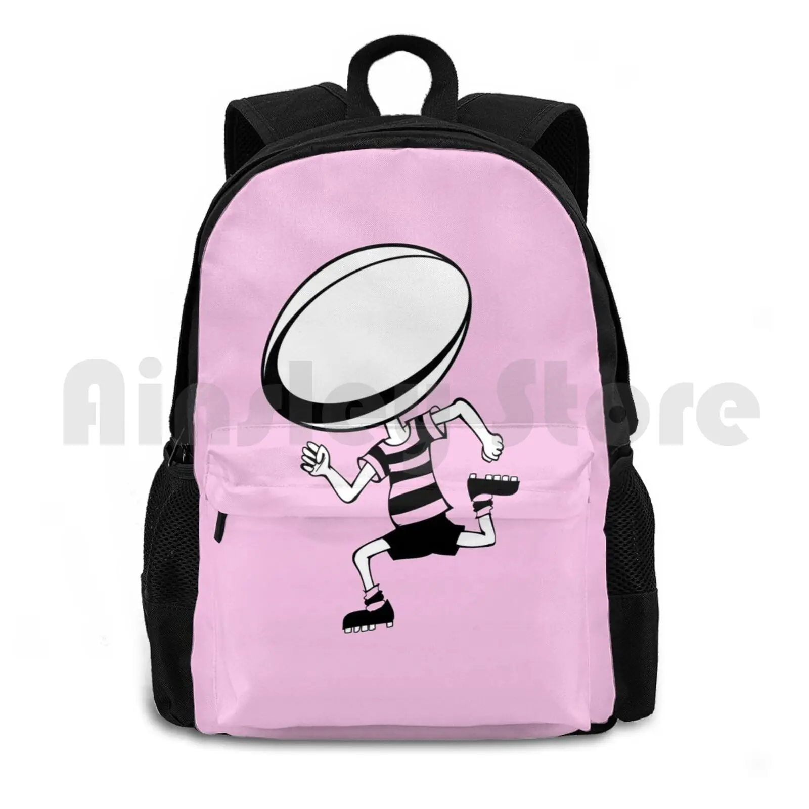 

Rugby Girl Outdoor Hiking Backpack Riding Climbing Sports Bag Kids Rugby Fun Fan Rugger Head Rugby For Kids Kids Rugby Rugby