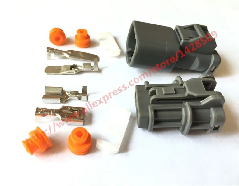 20 Set Female Male Kit Auto 2 Pin Electrical Plug Cable Pin Header Connector 7222-6423-30 7123-6423-30