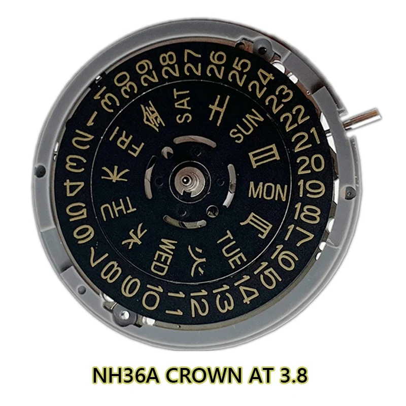 

3.8 O 'clock NH36/NH36A Automatic Watch Movement Self-winding Mechanical Date/Day Setting 24 Jewels Watch Replacements