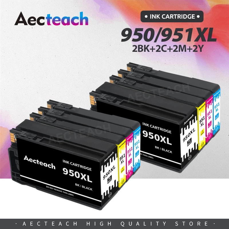 

Aecteach For HP Officejet Pro 8100 8600 8610 8615 8620 8625 8630 251dw 276dw Ink Cartridge With Ink For HP 950XL 951XL 950 XL