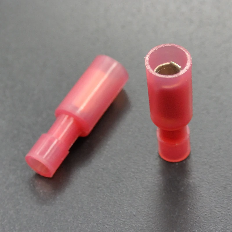 1000PCS Red 22-16 AWG MPFNY FRFNY Wire Terminal Female Male Quick Joint Wire Cable Connector Nylon Bullet Plug Cable Crimp