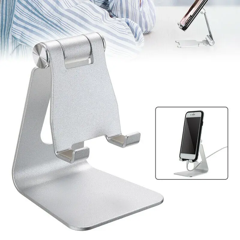 FGHGF EPhone Holder Stand for iPhone 11 Xiaomi mi 9 Metal Phone Holder Foldable Mobile Phone Stand Desk For iPhone 7 8 X XS