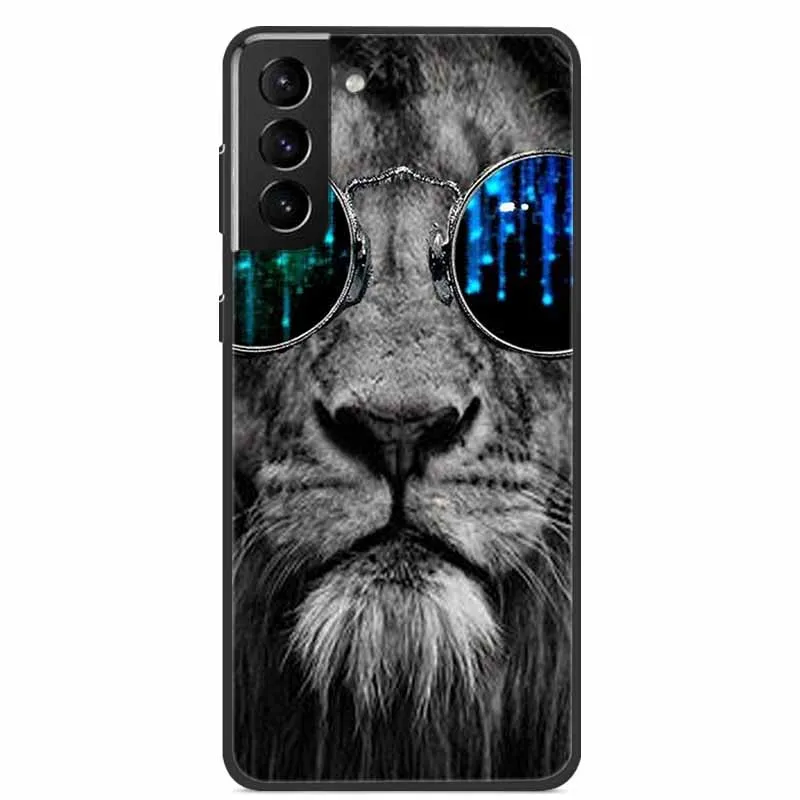 Per Samsung S22 custodia Wolf Lion Cat custodia morbida in Silicone nero per Samsung Galaxy S21 FE S22 custodia per telefono Ultra S 22 Funda