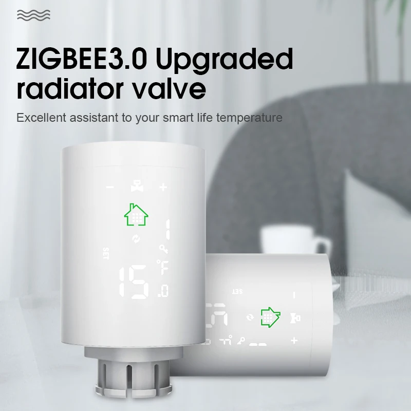 TRV Tuya ZigBee 3.0 Smart Radiator Actuator Thermostat Programmable Radiator Valve Temperature Controller Voice Control Alexa