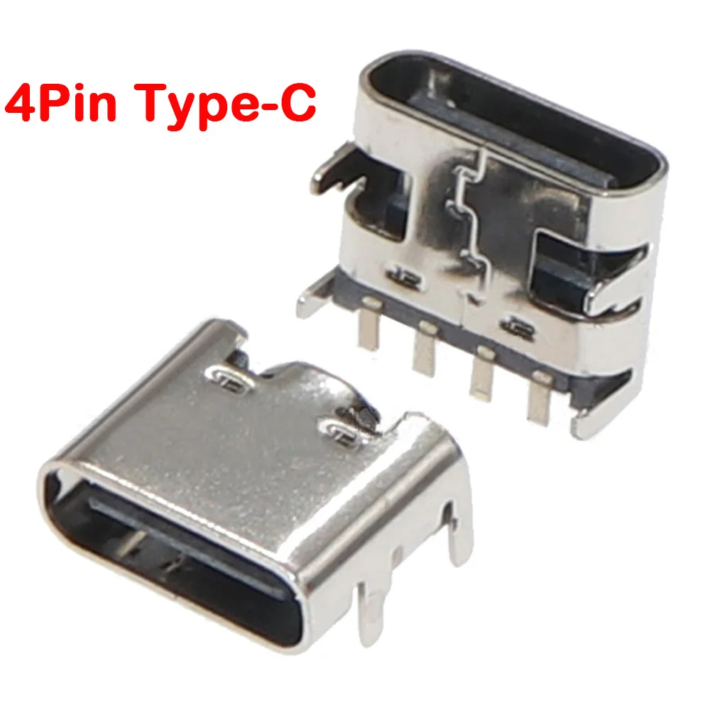 10-50PCS USB 3.1 Type C 4pin Female Connector Jack For DIY Electronic Small Appliances Power Charging Plug Port Type-C Socket