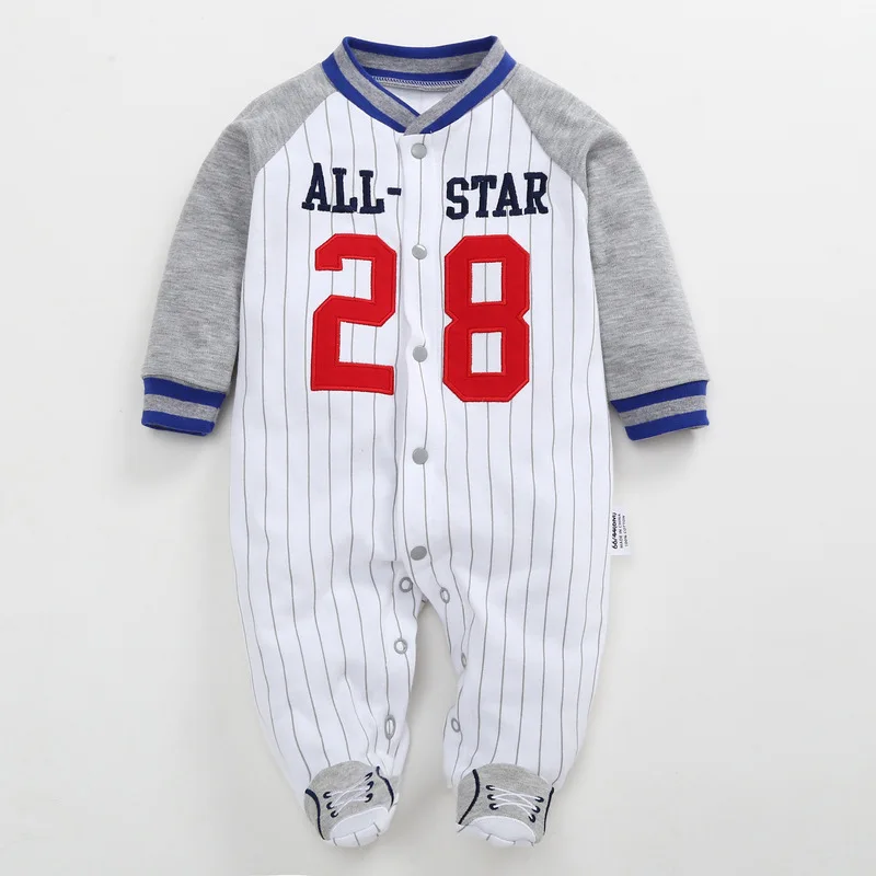 Newborn baby jumpsuit 2021 spring and autumn fashion baby boy all-star unicorn baby girl jumpsuit baby clothing cotton pajamas