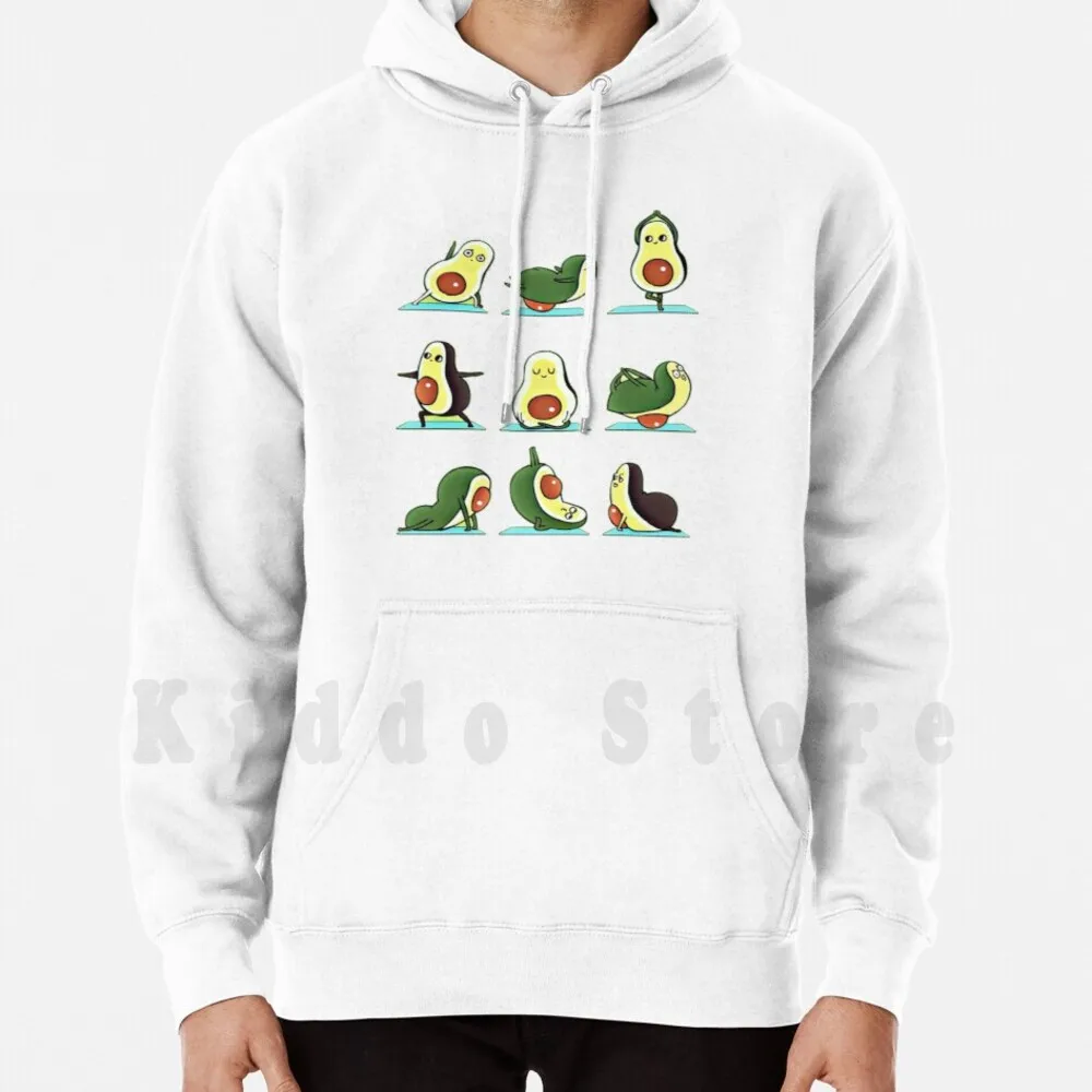 Avocado Yoga Hoodies Long Sleeve Avocado Yoga Avocado Yoga Fitness Workout Avocados Related Relaxing Funny Fun