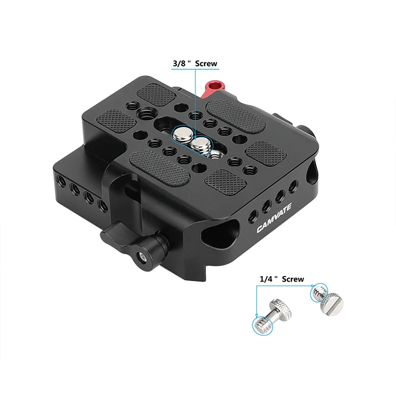 Piastra di base scorrevole a sgancio rapido CAMVATE con binario da 15mm, compatibile con piastra Standard a slitta da 12 \