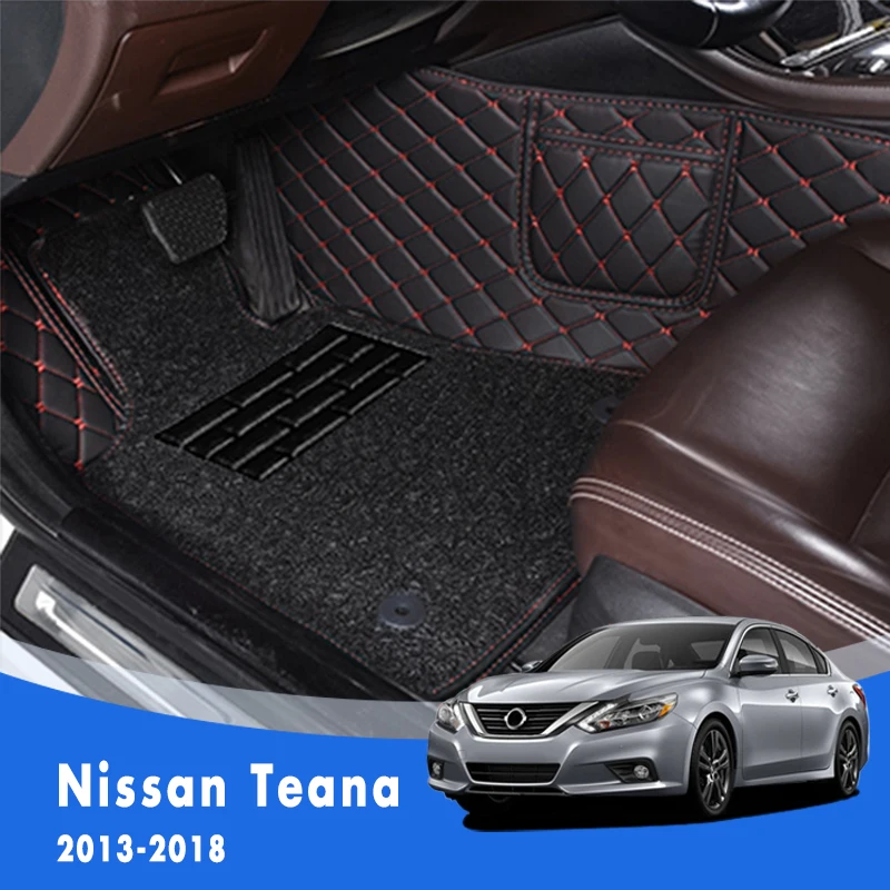 For Nissan Teana L33 2018 2017 2016 2015 2014 2013 Luxury Double Layer Wire Loop Car Floor Mats Carpets Auto Interior Foot Pads