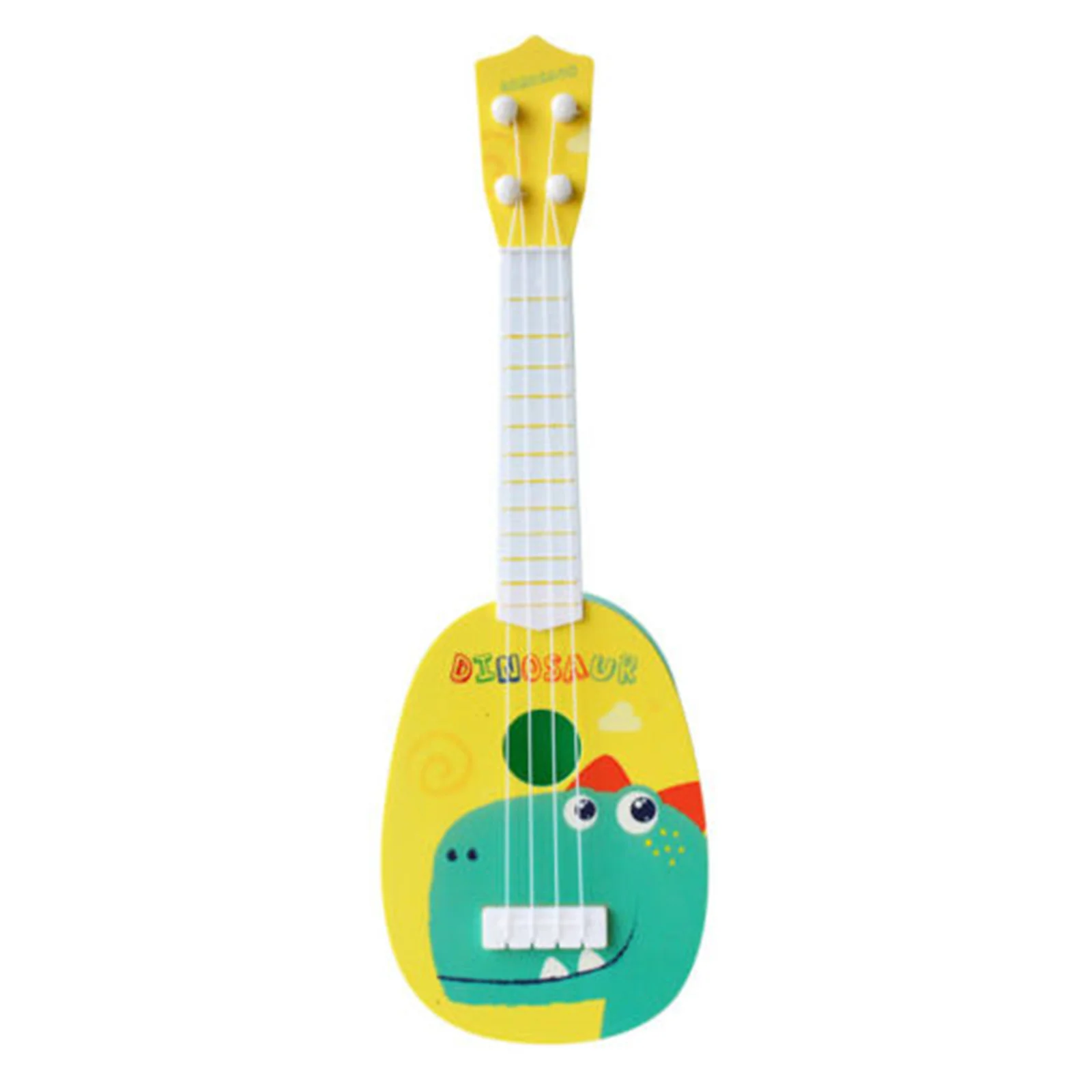 Criança criança miúdo guitarra musical meninos meninas bonito dos desenhos animados animal impressão mini ukulele instrumento brinquedos educativos brincar rosa/azul/amarelo