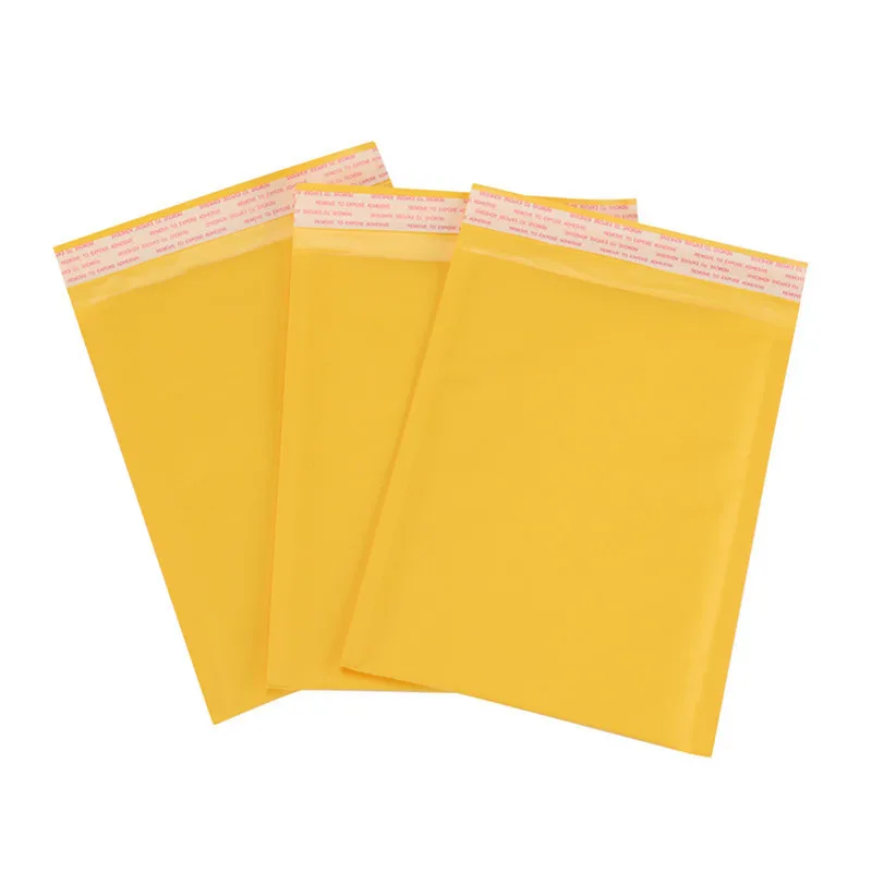 50PCS/lot 16X22cm Kraft Paper Bubble Envelopes Bags Mailers Padded Shipping Envelope With Bubble Mailing Bag Business Supplies