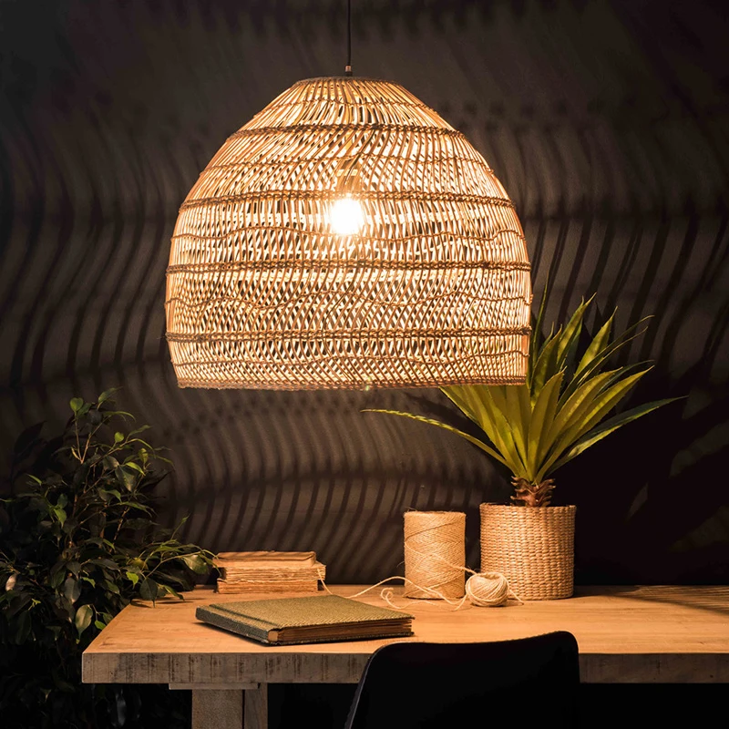 

Wicker Pendant Lamp Chinese Style Handmake woven pendant light Vintage Dining Room Home Decor Cafe Restaurant country style lamp