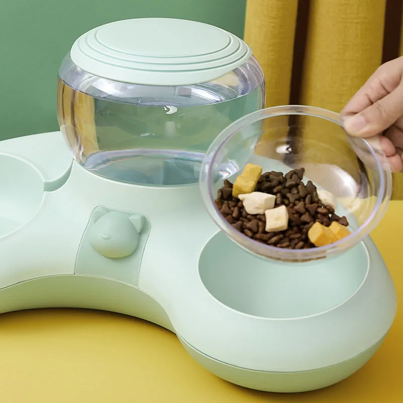 HOOPET New Style Cat Automatic Drinking Feeding Bowl Anti-overturning Non-slip Bowl for Cats Dogs Cat Food Holder Teddy Dog Bowl