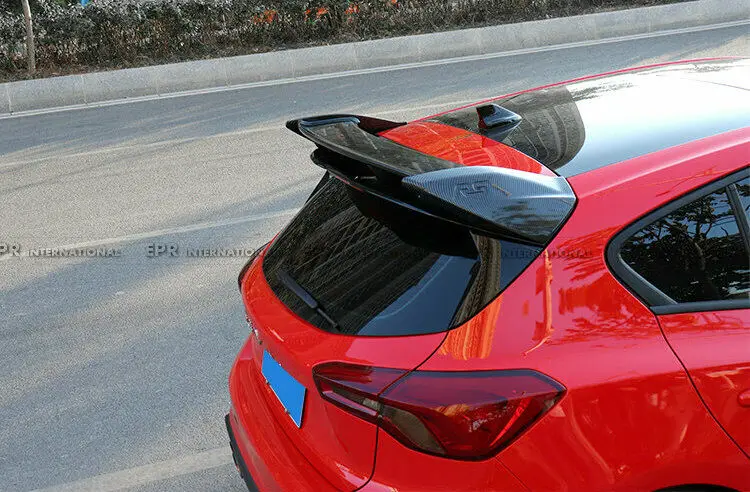 For Ford 19-20 Focus Mark 4 RS Type Rear Roof Window Spoiler Wing Lip Carbon Fiber Spoilers Diffusers Wings Trim Parts Bodykits