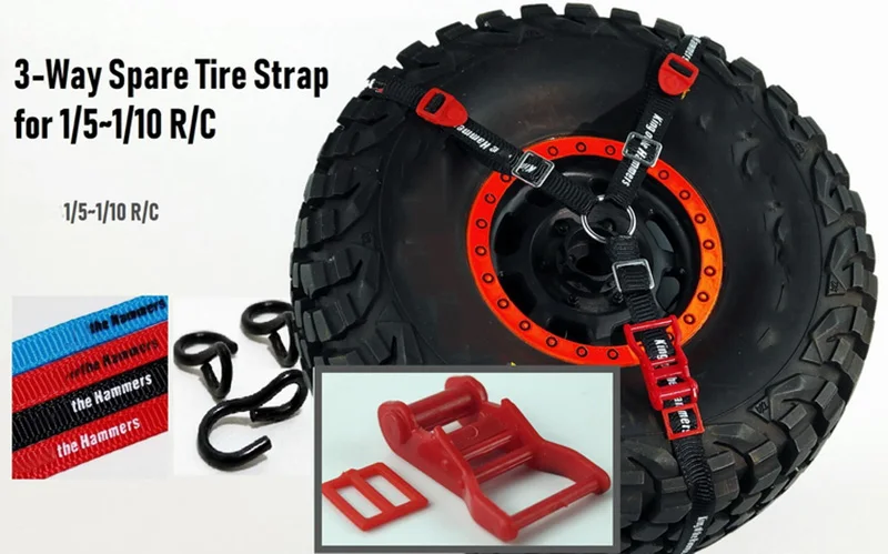 1/10 Scale Axial 90048 Remote Control Car Model Climbing Car Straight Bridge Short Card Spare Tire Fixing Strap RC Car Model