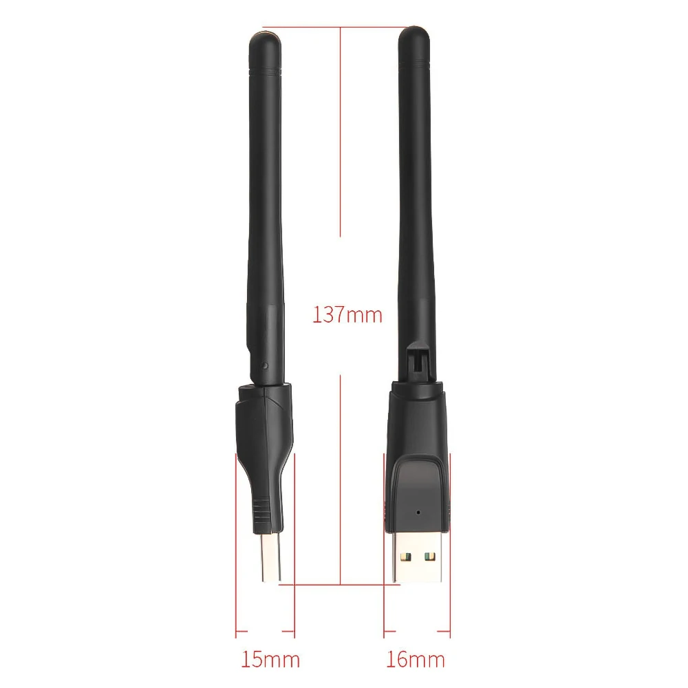 Kebidu Mini USB inalámbrico WiFi adaptador tarjeta de red LAN MT7601 150 Mbps 802.11n/g/b/tarjeta de red LAN Wifi Dongle para Set Top Box