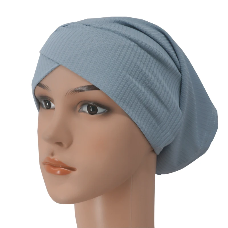 2022 Women Stretch Turban Cap Cotton Inner Hijab Caps Muslim Underscarf Islamic Headscarf Bonnet Turban Femme Musulman Turbante