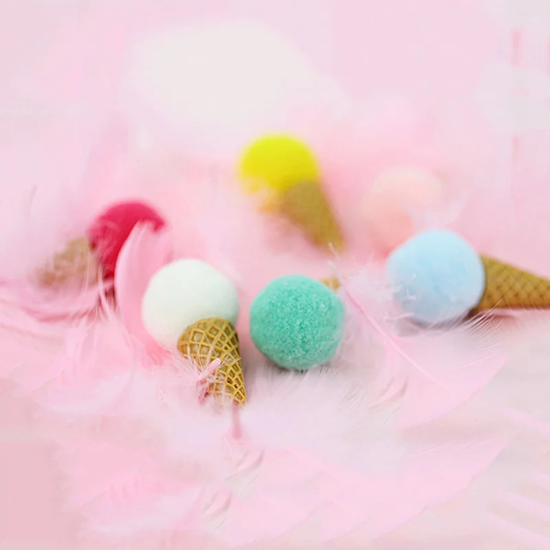 Accesorios de fotografía de Foto de helado de simulación linda, accesorios de fondo de sesión de fotos, artículos de decoración de fiesta en casa, 6 piezas