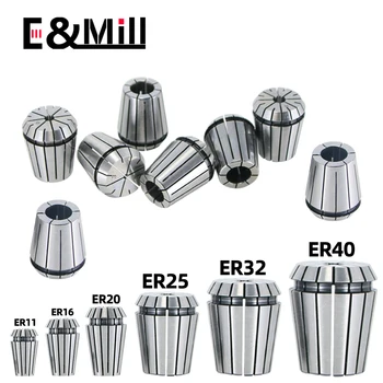 ER11 ER16 ER20 ER25 ER32 ER أسطوانة معدنية تشاك دقة 0.008/0.003 ل حامل أدوات الطحن باستخدام الحاسب الآلي آلة الحفر المغزل المحرك