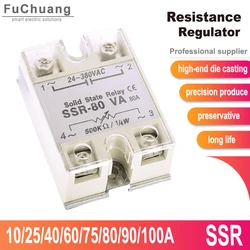 SSR-10VA 15VA 25VA 40VA 50VA 60VA 75VA 80VA 90VA 100VA Resistance Regulator Module 24-380VAC solid state relay