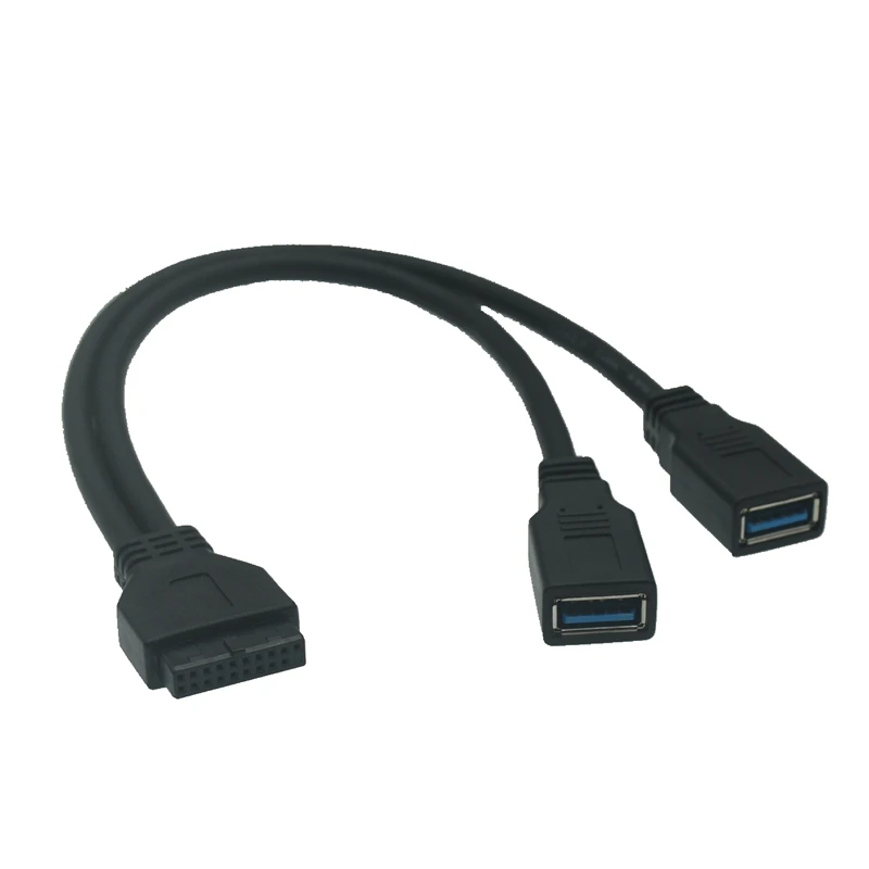 Cable USB 3.0 Placa Base 2 Puertos de 20 Pines – Conector Macho Dual