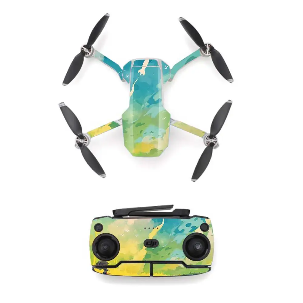 Green Style Waterproof skin Sticker for DJI Mavic Mini Drone And Remote Controller Decal Vinyl Skins Cover 5 Styles Available