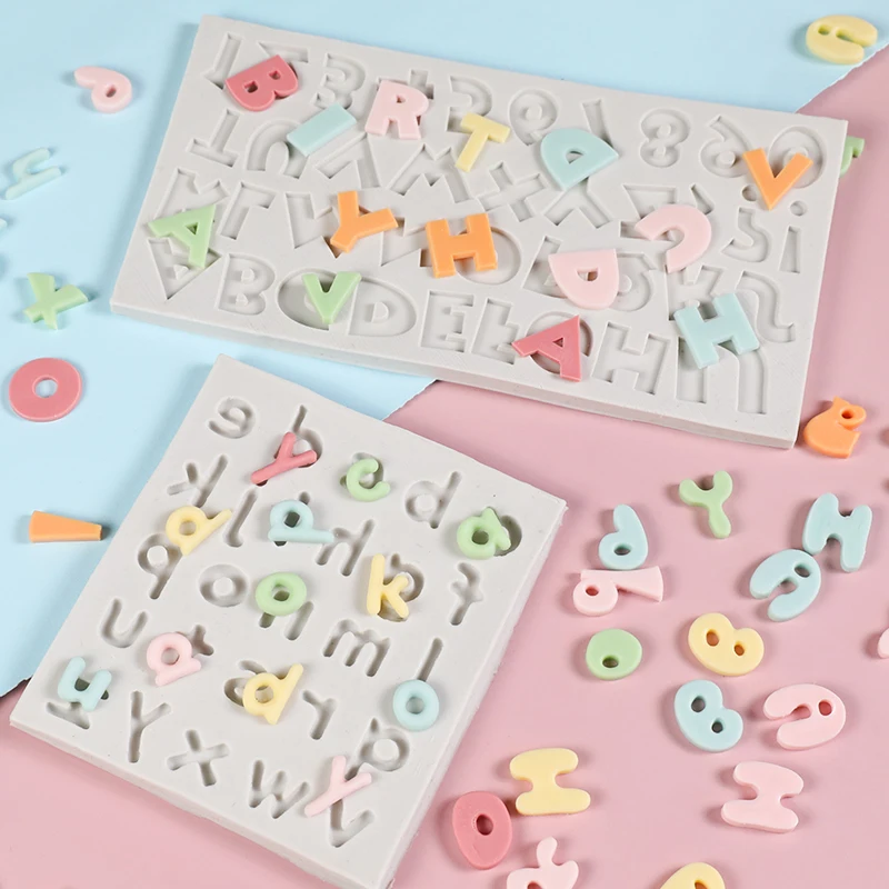 English Alphabet Silicone Mold Fondant Cake Decorating Mould Sugarcraft Chocolate Baking Tool Kitchenware For Cake Gumpaste Form