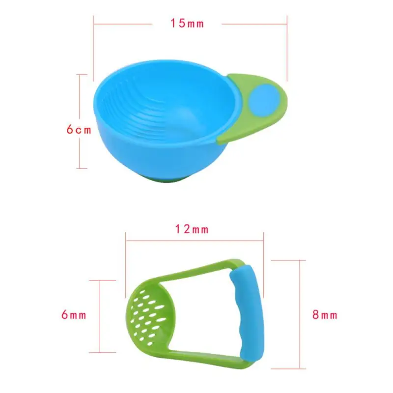 HAPPY MONKEY Baby Food Grinding Bowl Set Feeding Food Bowl Fruit Food Press Machine Safety Processor Baby Food Mills Tools