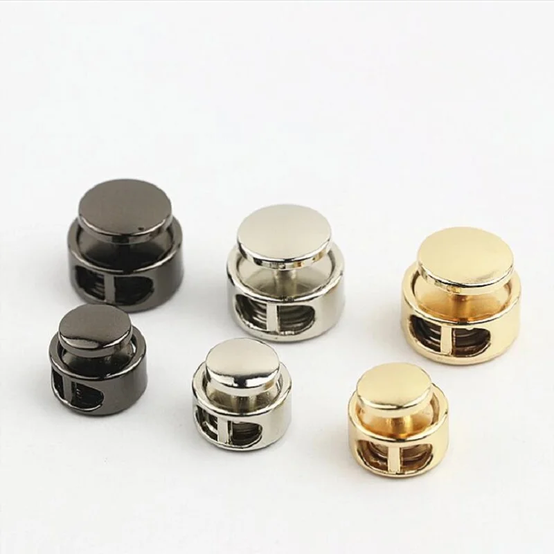 

10pcs/lot new luggage hardware accessories backpack clothing double hole round bead metal rope buckle