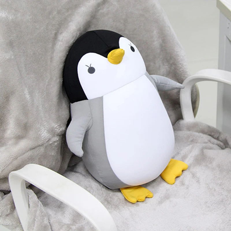 Travel Neck Pillow U-Shaped Plush Pillow Cute Zip Flip Penguin Deformable Neck Cushion  Head Neck Chin Suitable for Adult Kids