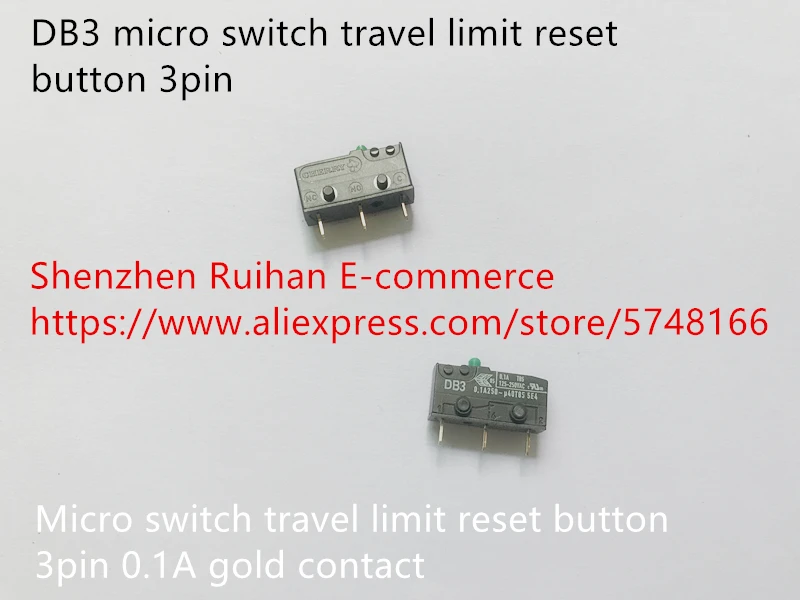 

Оригинальный новый 100% микропереключатель DB3, кнопка сброса ограничения хода, 3-контактный 0,1 А, золотой контакт