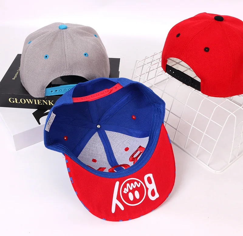 Boy Letter Embroidered Hip Hop Cap Unisex Kids Snapback Cap kids Baseball Cap Sun Hat For girls dance