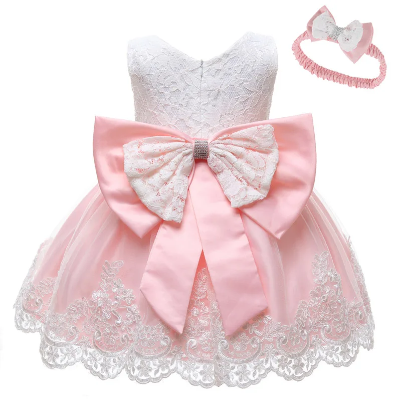 LZH Baby Mädchen Kleid Neugeborene Kleidung Prinzessin Kleid + Kopfbedeckung Für Kleinkind Geburtstag Hochzeit Taufe Kleinkind Party Weihnachten Kleid – Detail 11