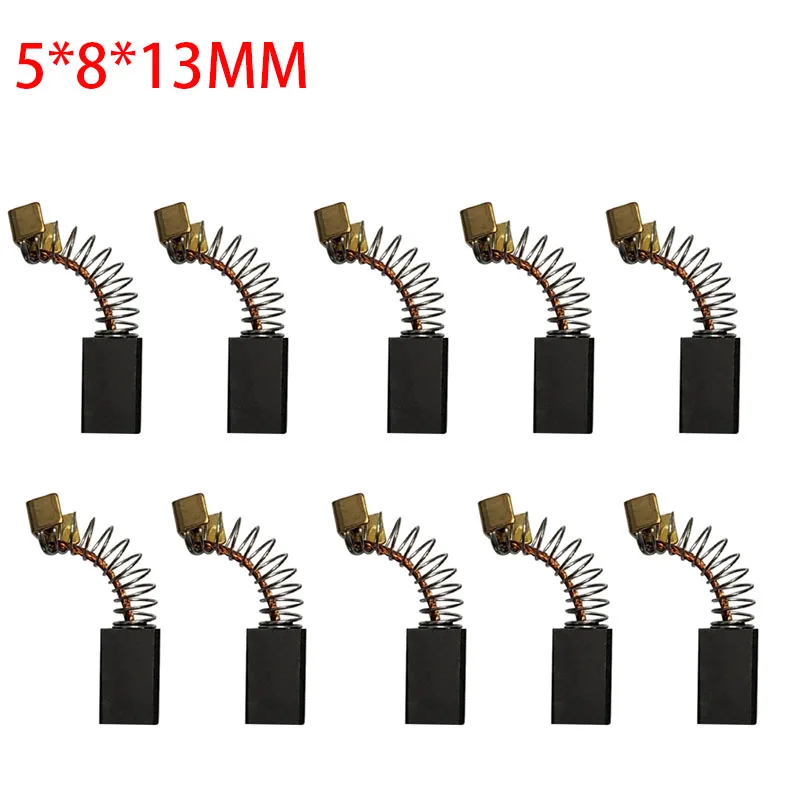 10PCS Hand drill Carbon Brushes Motor Tool Graphite brushes Electric Planer Spare Parts Replacement 5*8*13mm