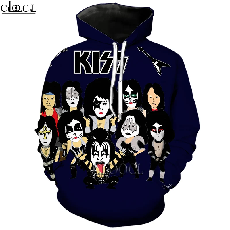 CLOOCL Newest Rock Singer KISS Band 3D Print Men Women Casual Autumn Harajuku Fashion Tracksuit Hot Selling Tops Drop Shipping