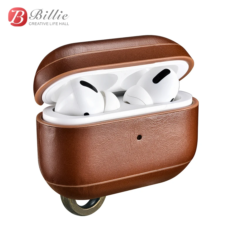 Casing airpods pro, pelindung mewah kulit nirkabel Bluetooth untuk airpods pro earphone untuk apple airpods pro 1 Aksesori