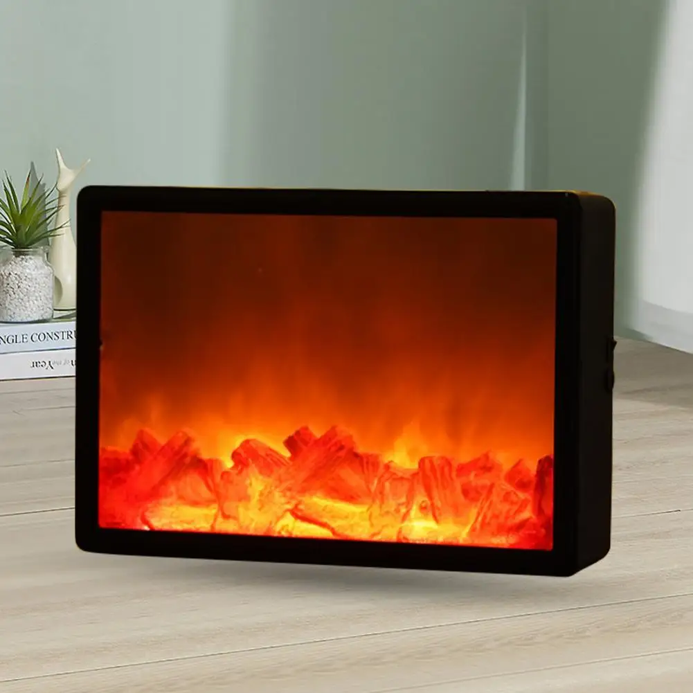 Artificial Fireplace Delicate Fireplace Light ABS Nice-looking Practical LED Flame Lights Indoor Faux Fireplace