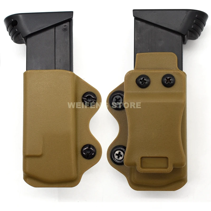 Hunting Holster Kydex IWB Mag Pouch Magazine Carrier Holster Black Glock 17 22 23Tactical Fast Quick Release Magazine Case