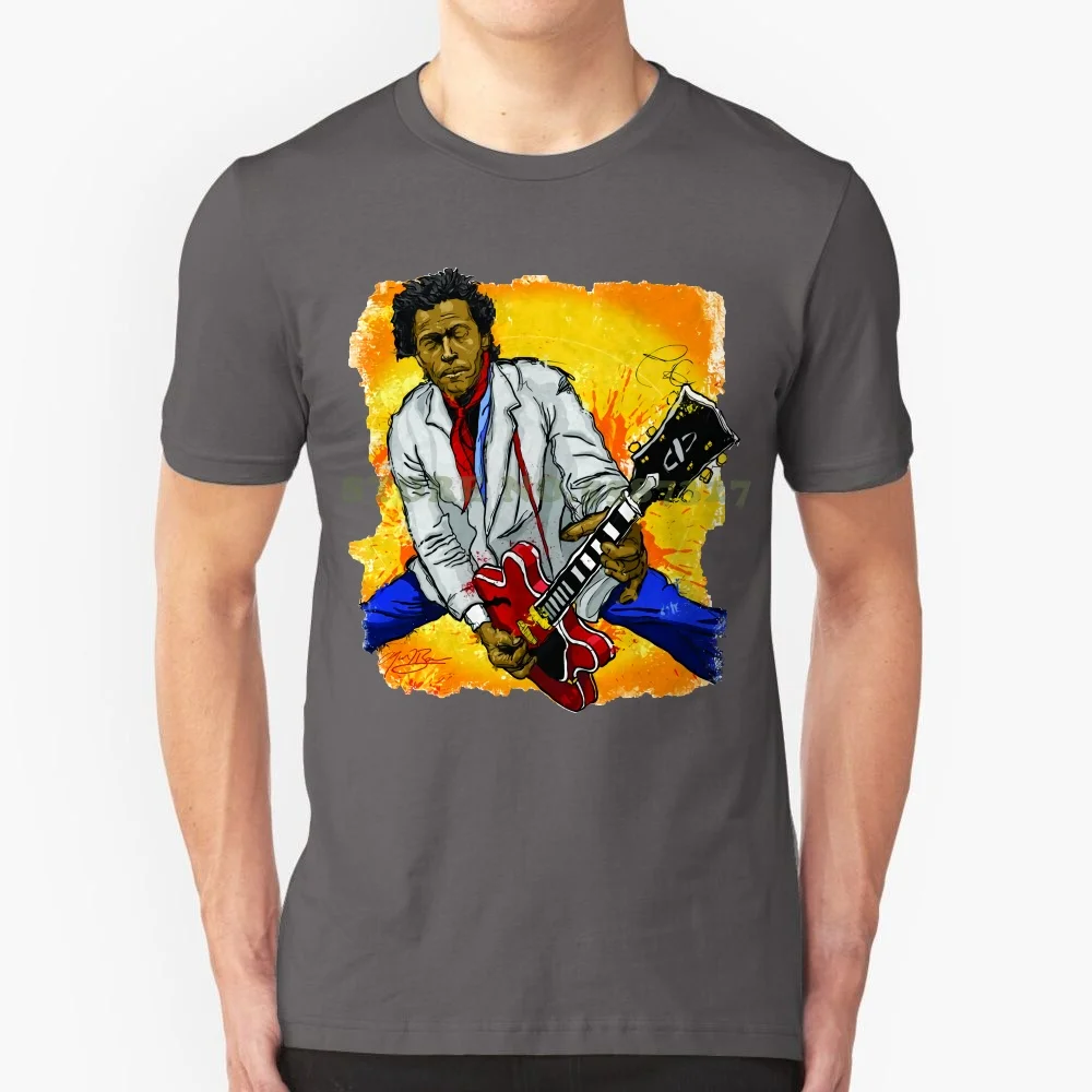 Round Neck Best Selling Male Natural Cotton Shirt Men's Chuck Berry Tribute T Shirt