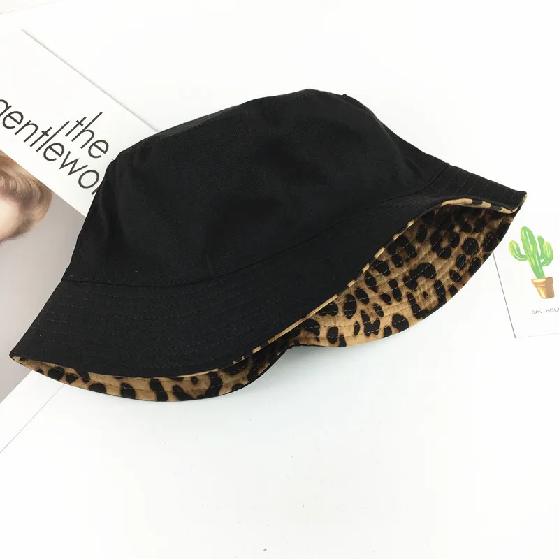 LDSLYJR 2019 Leopard print Bucket Hat Fisherman Hat outdoor travel hat Sun Cap Hats for Men and Women