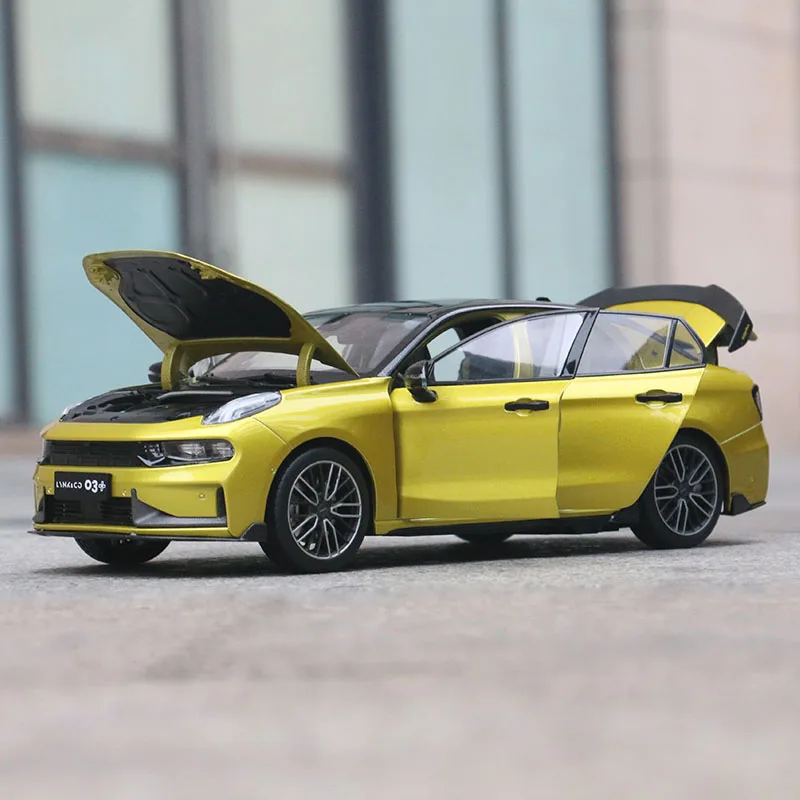 Diecast 1:18 Scale LYNK&CO 03 Geely Alloy Simulation Car Model Hardcover Edition Collectible Decoration Gift Toys Boys