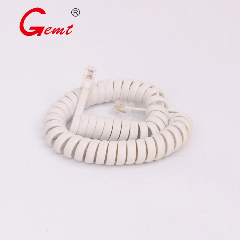 RJ9-four core Telephone cord pure Copper cable extend 2m Anti-Tangle Telephone Cable Untangler 360 Degree Rotating Swivel cable