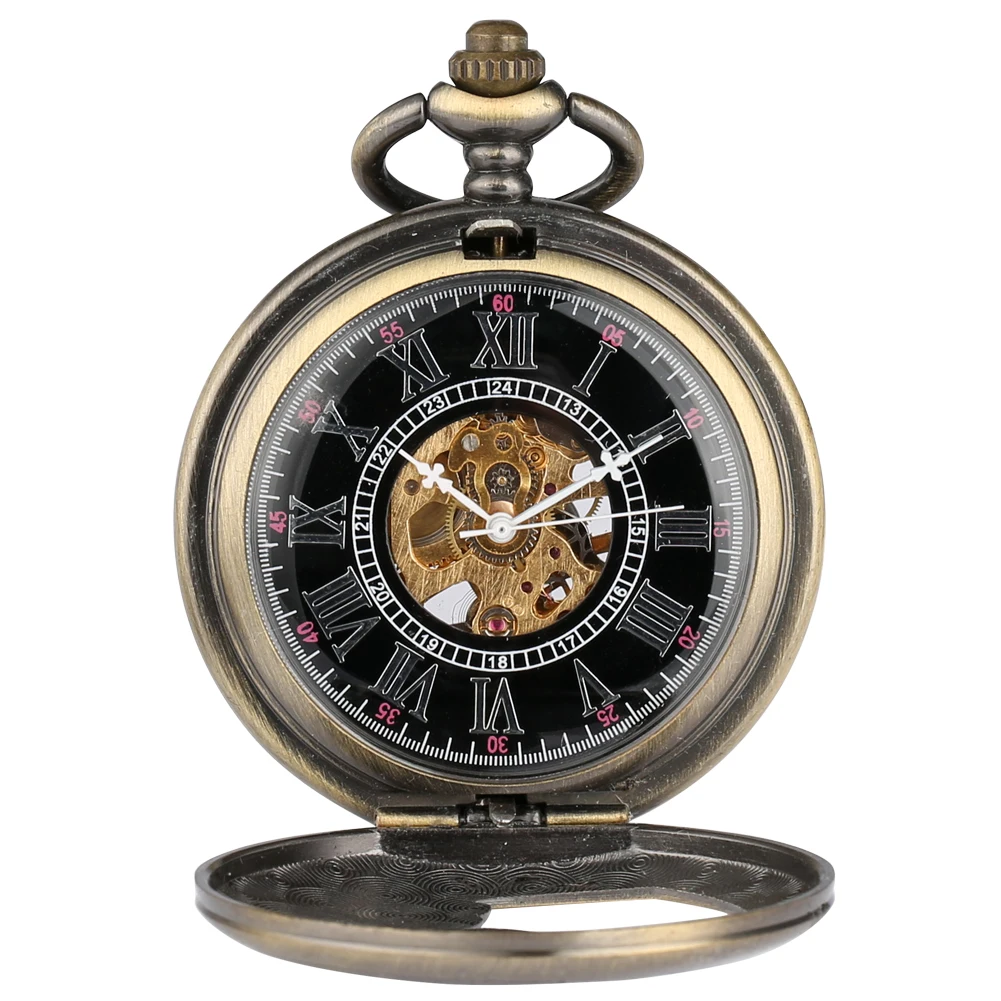 Classic Hand-winding Mechanic Pocket Watch for Men Exquisite Hollowed-out Clock Ladies Pendant Necklace reloj bolsillo