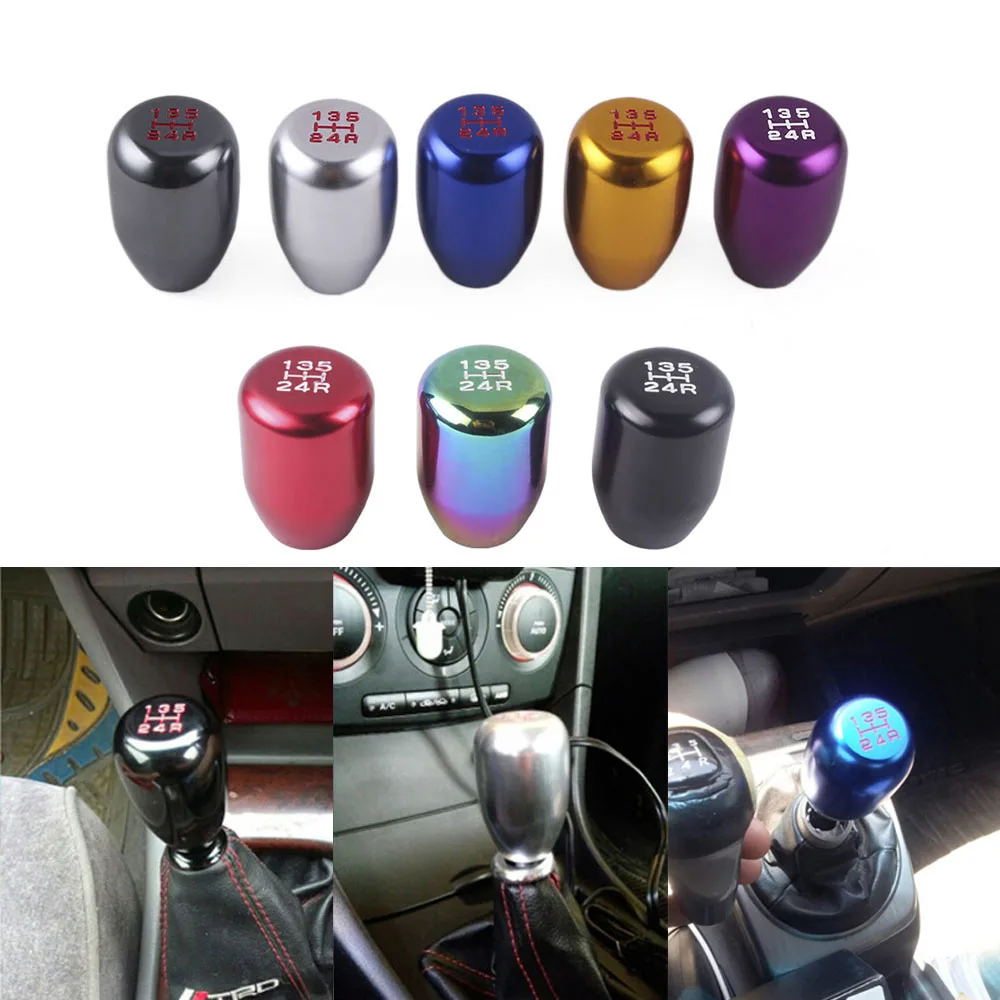 Universal Aluminum Racing 5 Speed Gear Manual Car Shift Knob For Honda Acura Manual Transmission Lever Shifter  RS-SFN010