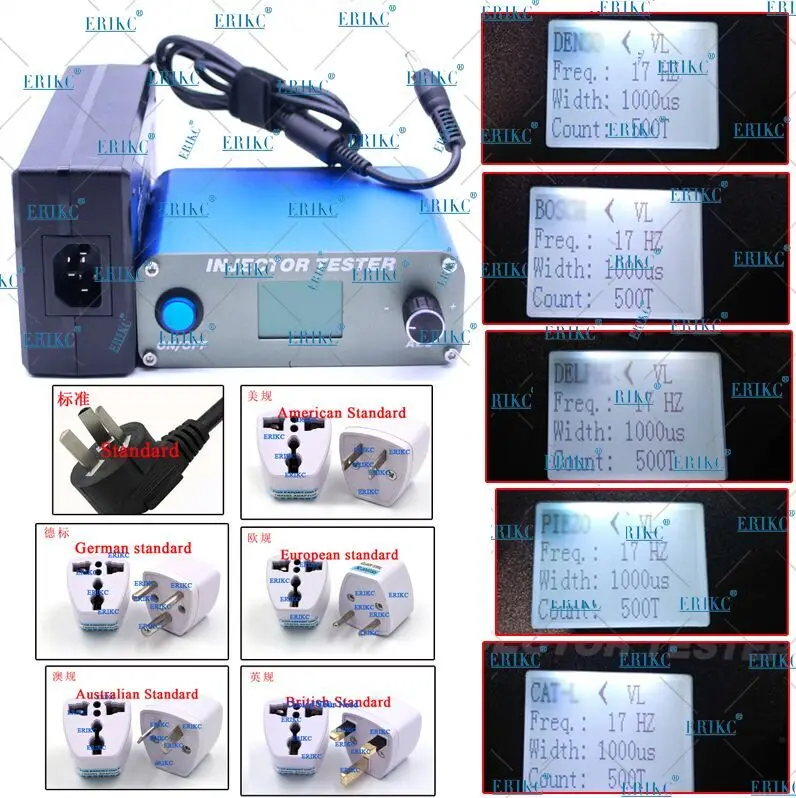 

ERIKC Electronic Diesel Feul Injector Nozzle Tester, Common Rail Injector Nozzle Testing Equipment E1024032 Auto Diagnostic Tool