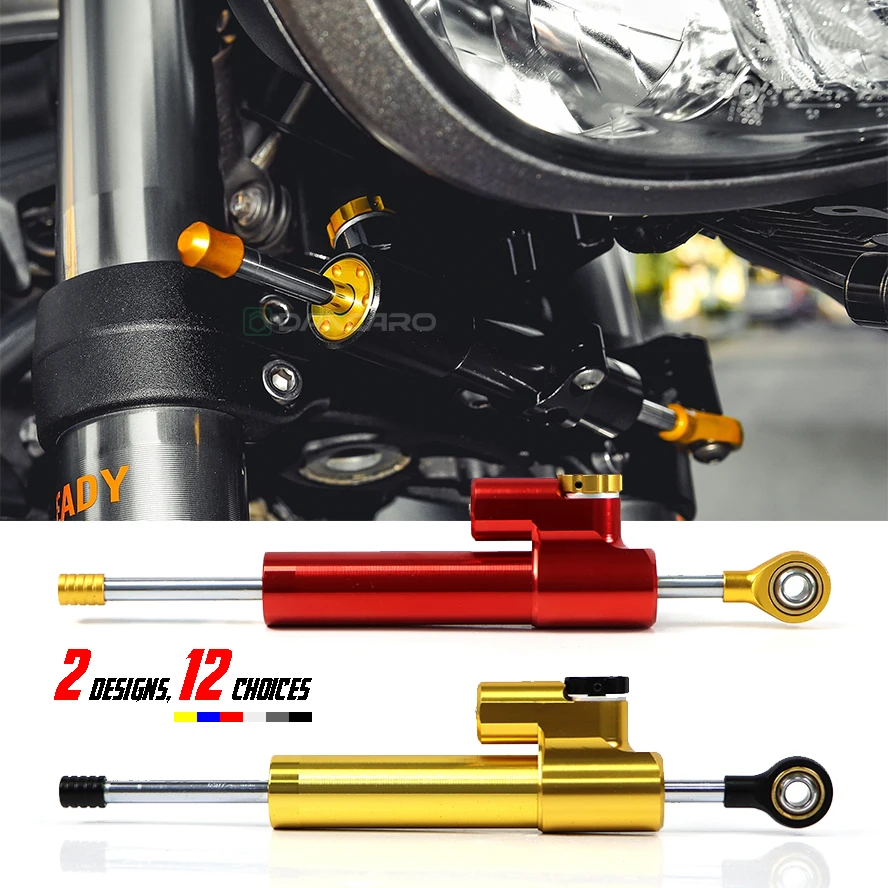 8 Colors Motorcycle Aluminum Steering Damper Tank Slapper Stabilizer Damping Rod Speed Wobble Absorber for Honda Suzuki Yamaha