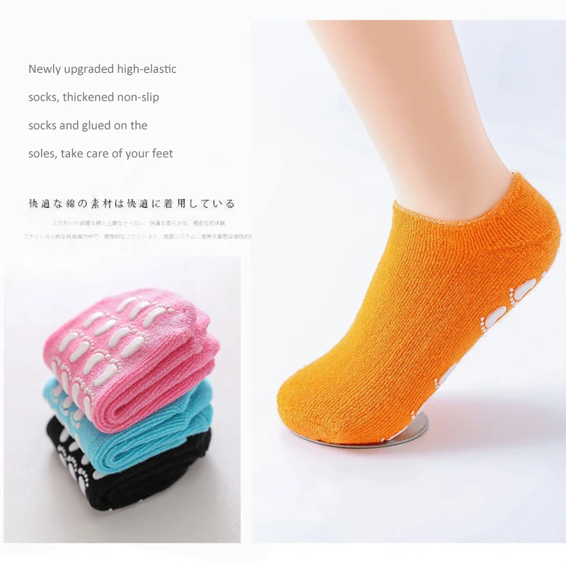 Fashion Short Silicone Dots Anti Slip Cotton Trampoline Socks Soccer Football Sports Socks Non-slip Floor Socks