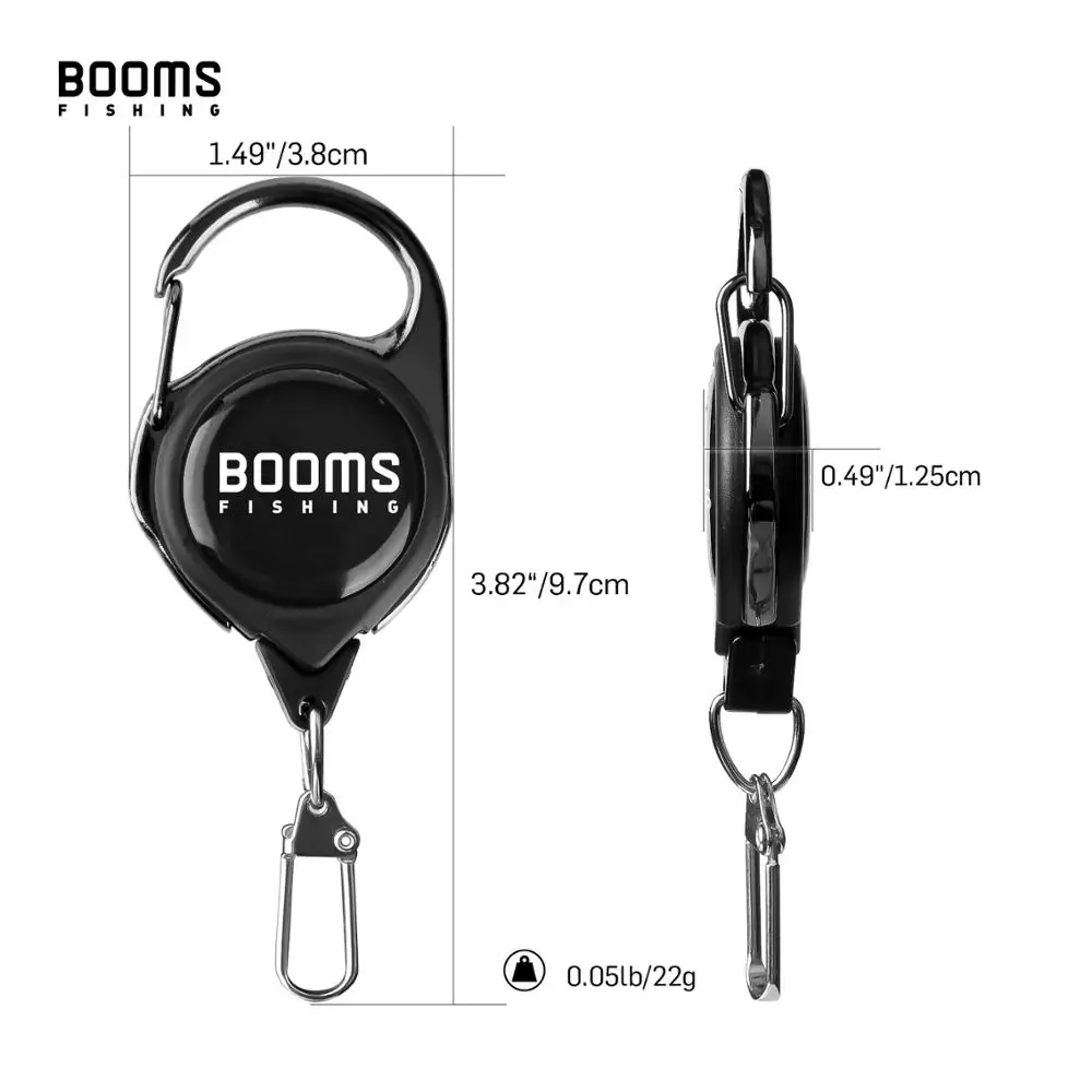 Booms Fishing RG1 Retractable Badge Holder / Retractable Lanyard