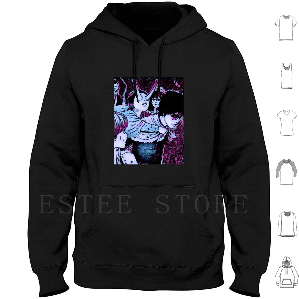 

Узумаки Манга Толстовки Узумаки Ретро Аниме Манга Неоновые цвета Эстетика Weaboo Otome