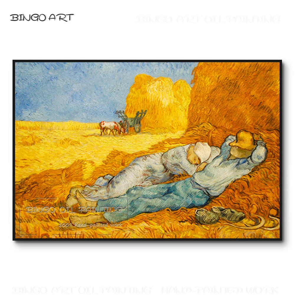 

Reproduce Famous Artwork Vincent Van Gogh Rest From Work Oil Painting Famous Wall Art Van Gogh Oil Painting for Kitchen Decor